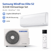 Samsung WindFree Elite S2 AR70F12CAAWNEU + AR70F12CAAWXEU Klimaanlage 3,5 kW Set mit WindFree-Technologie und WLAN